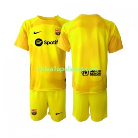 Jalkapallo Pelipaidat/Peliasut FC Barcelona Maalivahti Lasten Neljäspaita 2022-2023 Lyhythihainen